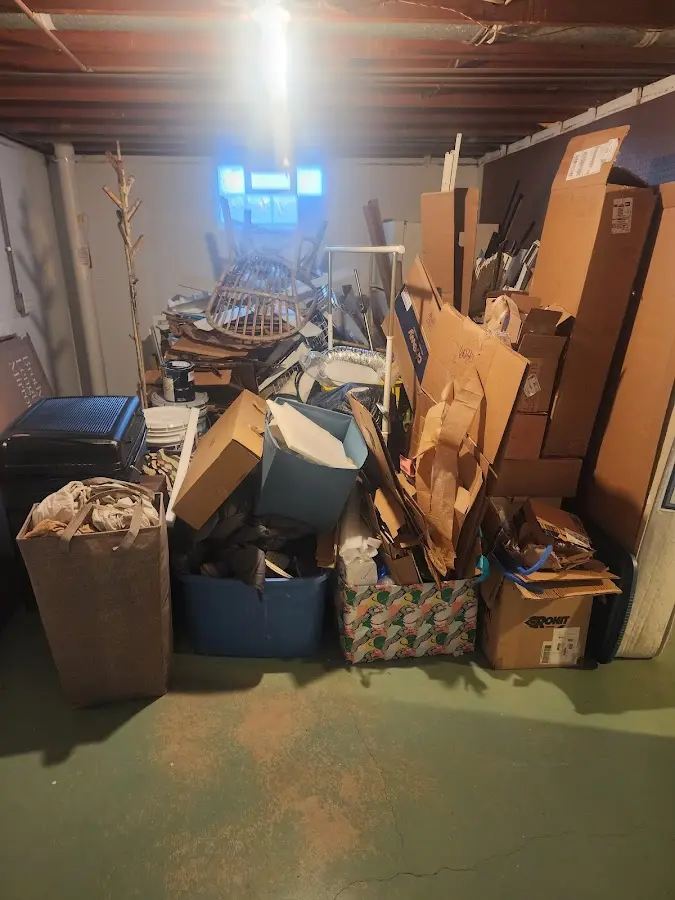 Roll-off dumpster container at job site for 20 Yard Dumpster Rental in Mitchell